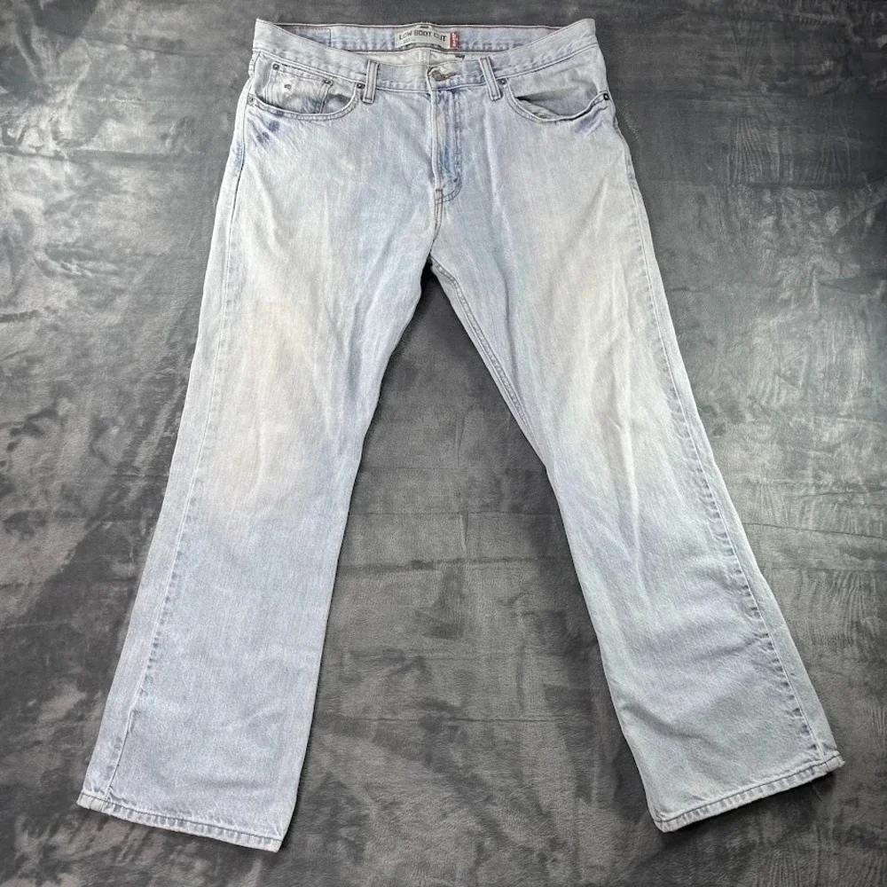 Levis 527 Y2K Boot Cut Jeans Mens 34x30 Fits 36x32 Light Blue Denim Cowboy
